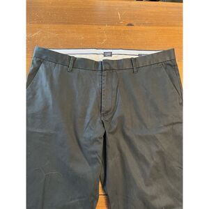 Gap Black Relaxed Fit Tailored Khakis 38x30 Flat Front & No Cuff